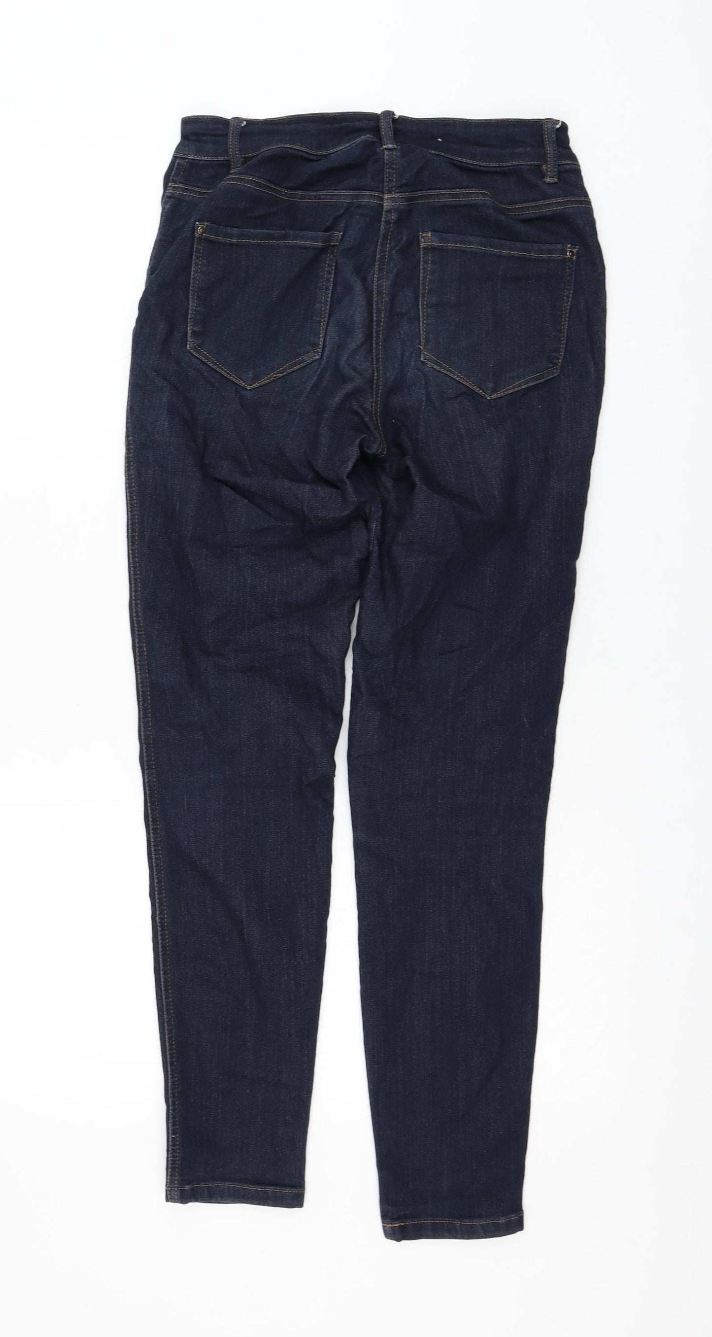 TU Womens Blue Viscose Skinny Jeans Size 10 L28 in Regular Zip