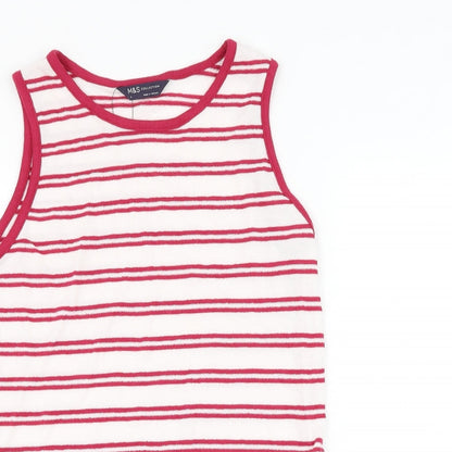 Womens UK Size 6 Marks and Spencer White Basic Tank