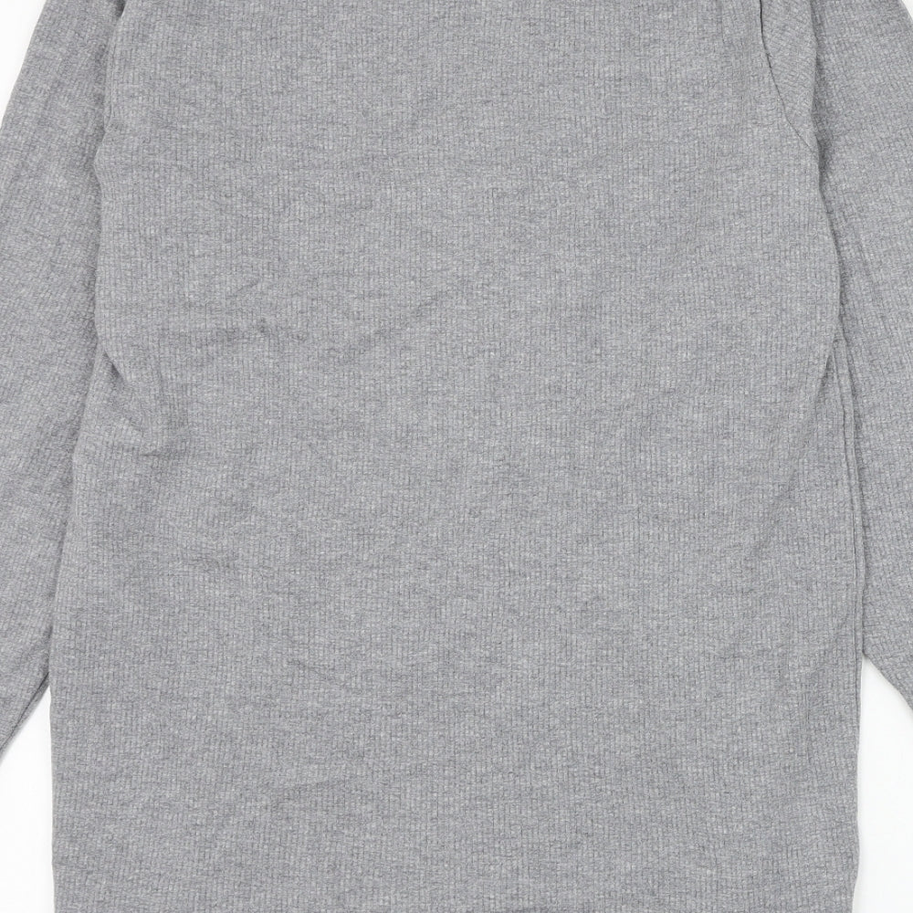 Marks and Spencer Mens Grey Round Neck Cotton Pullover Jumper Size M