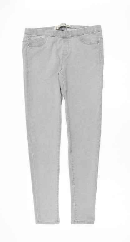 Primark Womens Grey Cotton Jegging Jeans Size 10 L29 in Regular