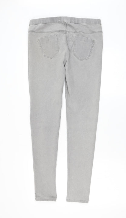 Primark Womens Grey Cotton Jegging Jeans Size 10 L29 in Regular