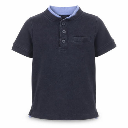Nutmeg Boys Blue Cotton Basic Polo Size 2-3 Years Collared Button