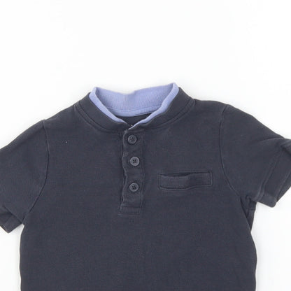 Nutmeg Boys Blue Cotton Basic Polo Size 2-3 Years Collared Button