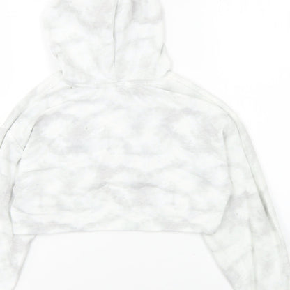 Matalan Girls Grey Polyester Pullover Hoodie Size 9 Years Pullover