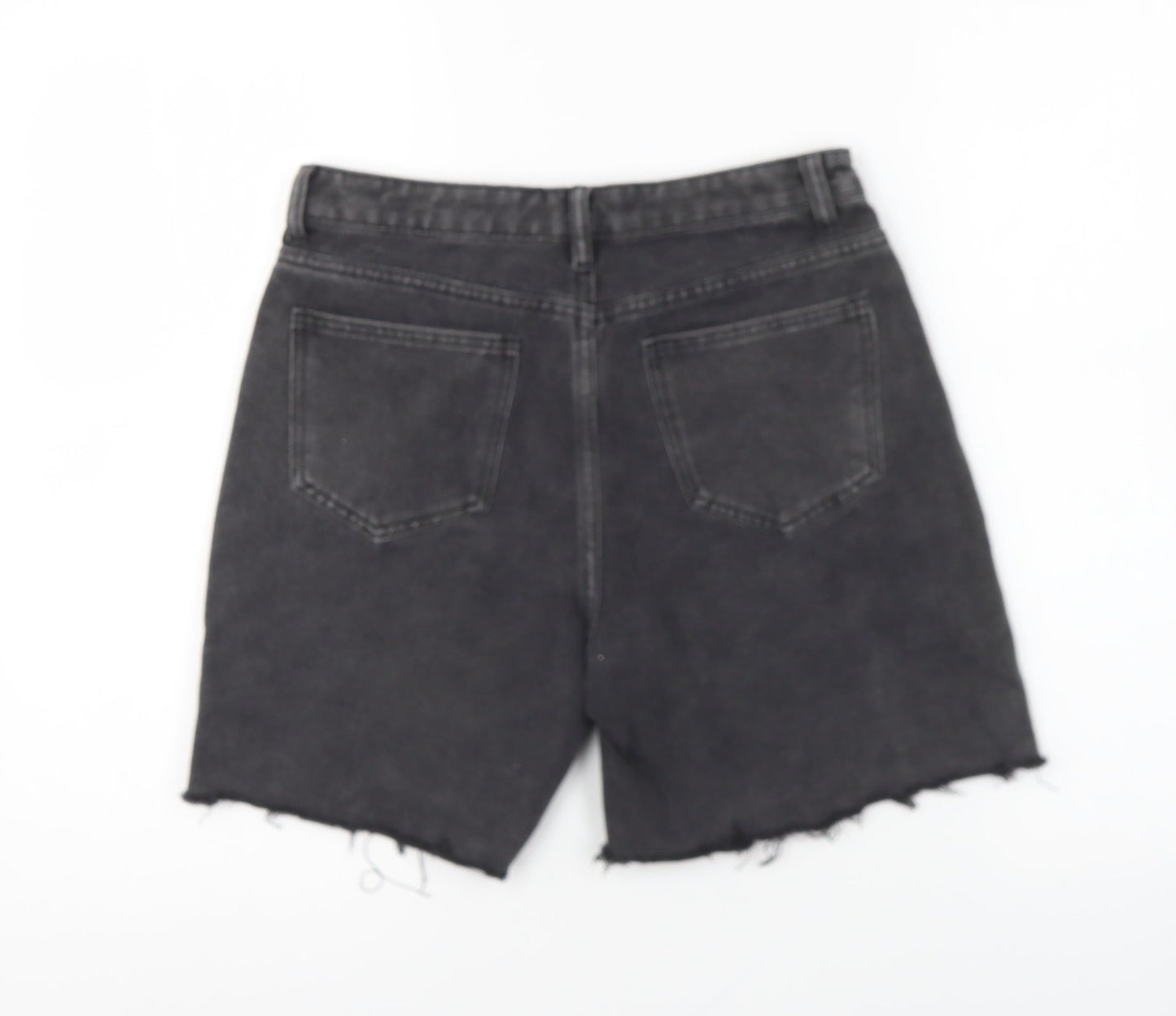 In the Style Womens Black Cotton Hot Pants Shorts Size 8 L6 in Regular Button