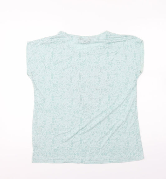 Originals Womens Blue Polyester Basic T-Shirt Size 16 Round Neck - Butterflies