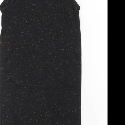 Matalan Girls Black Polyester Basic Tank Size 8-9 Years Round Neck Pullover