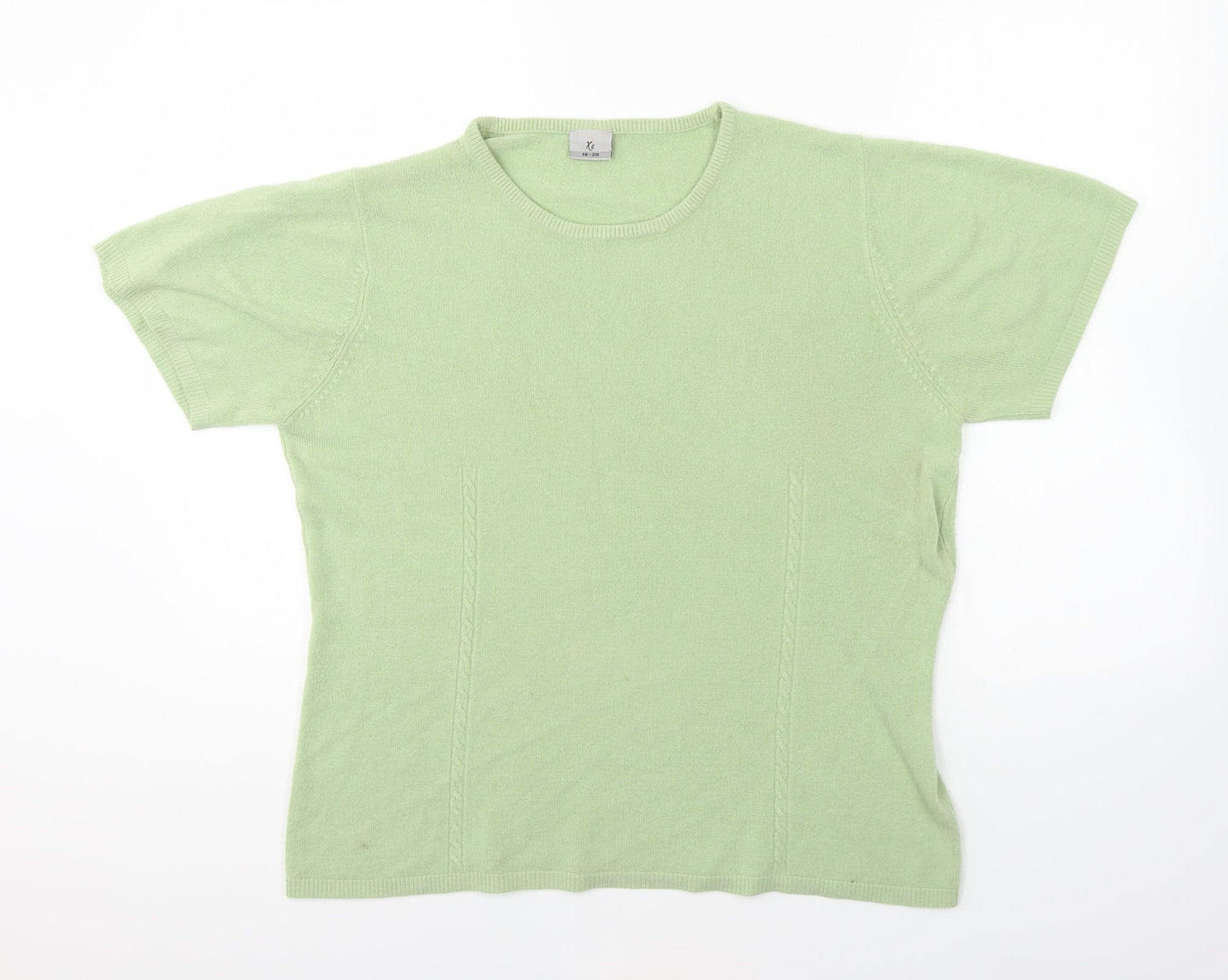 Womens UK Size 18 XE Green Pullover Jumper