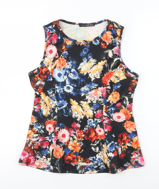 Womens UK Size 10 Atmosphere Multicoloured Basic Blouse