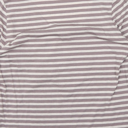 Womens UK Size 12 Wrap Grey Basic T-Shirt