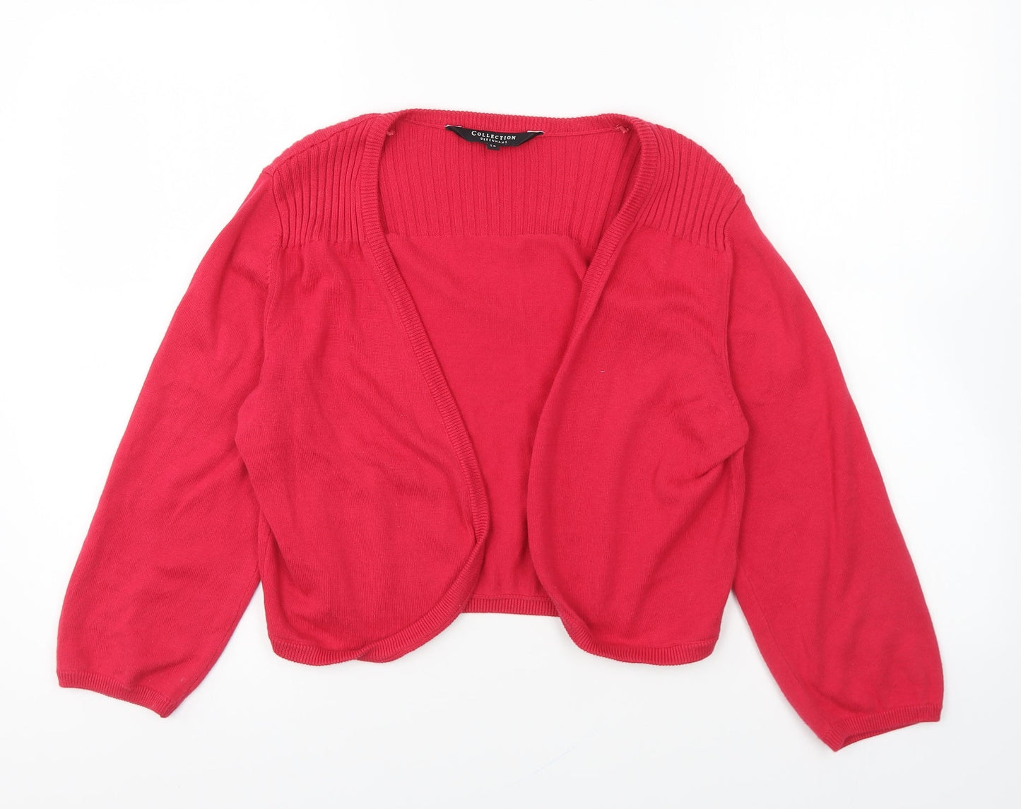 Womens UK Size 14 Debenhams Red Cardigan Jumper
