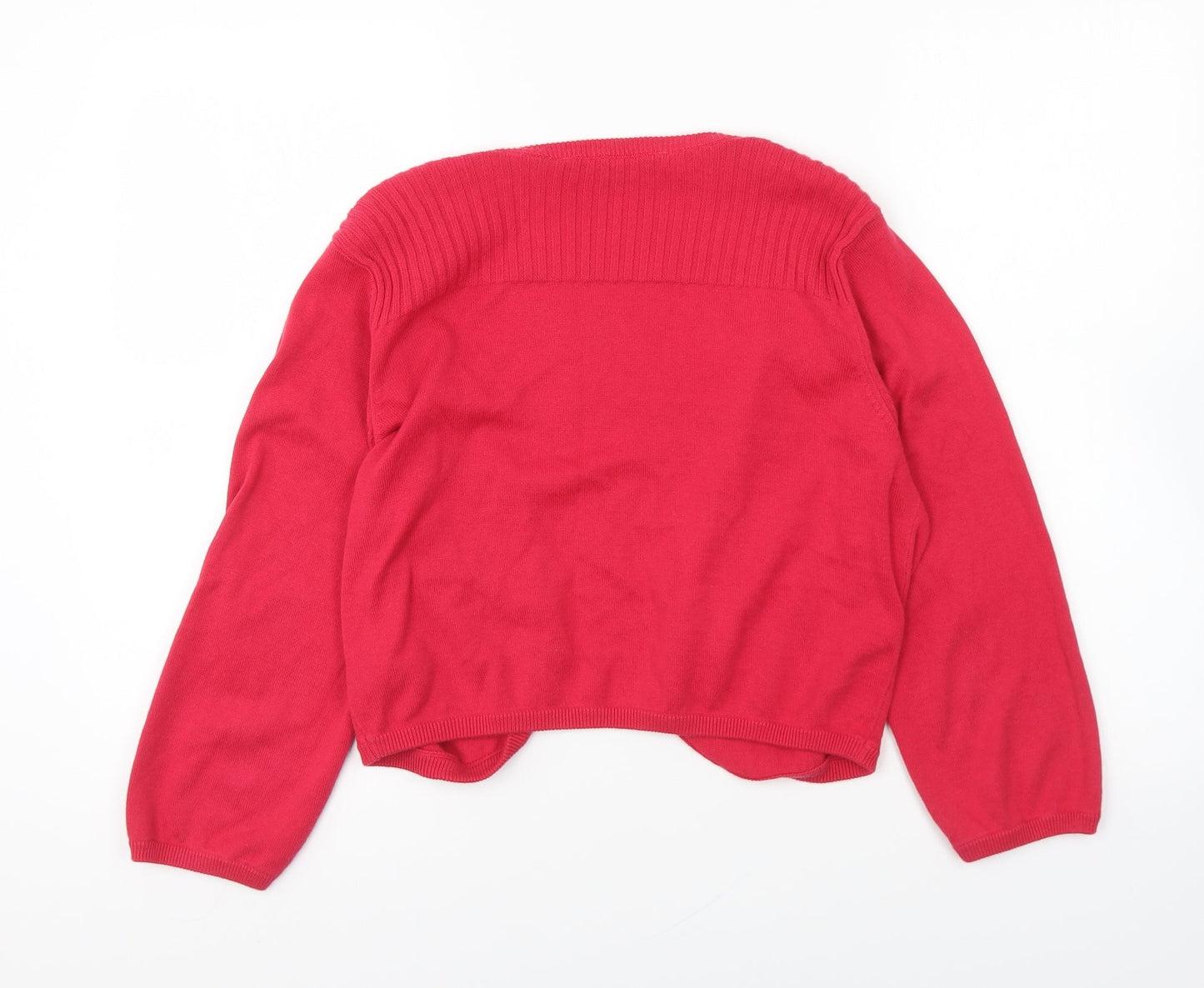 Womens UK Size 14 Debenhams Red Cardigan Jumper