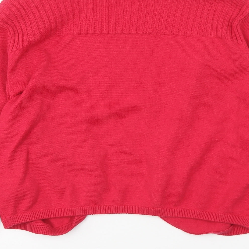 Womens UK Size 14 Debenhams Red Cardigan Jumper