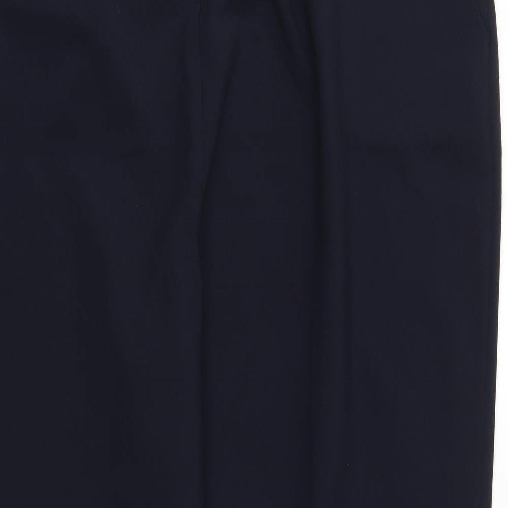 Bonmarché Mens Blue Polyester Trousers Size 22 L27 in Regular