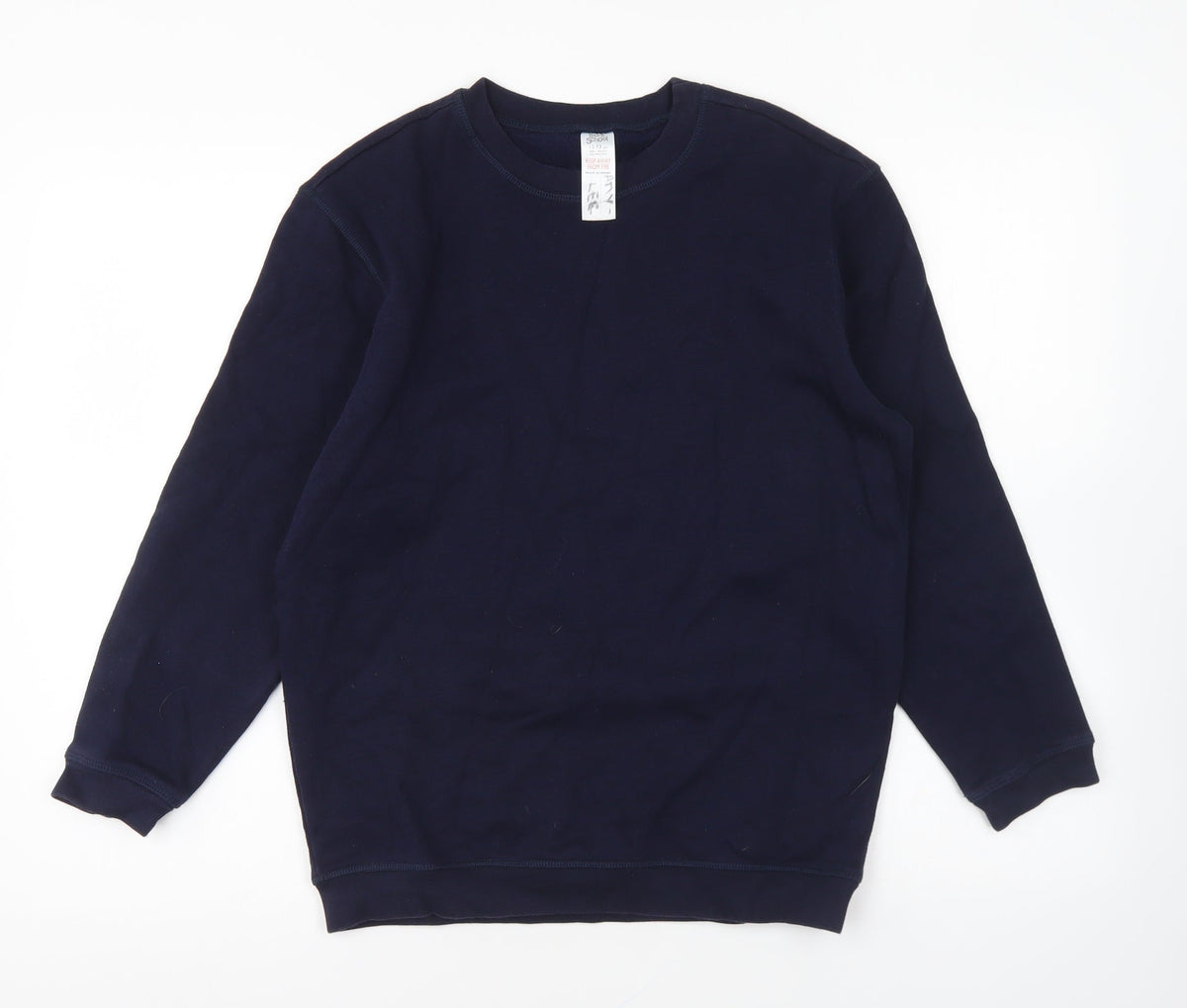Back To Scool Boys Blue Cotton Pullover Sweatshirt Size 12-13 Years Pullover