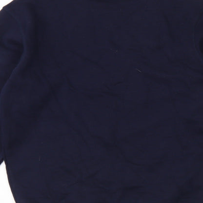 Back To Scool Boys Blue Cotton Pullover Sweatshirt Size 12-13 Years Pullover