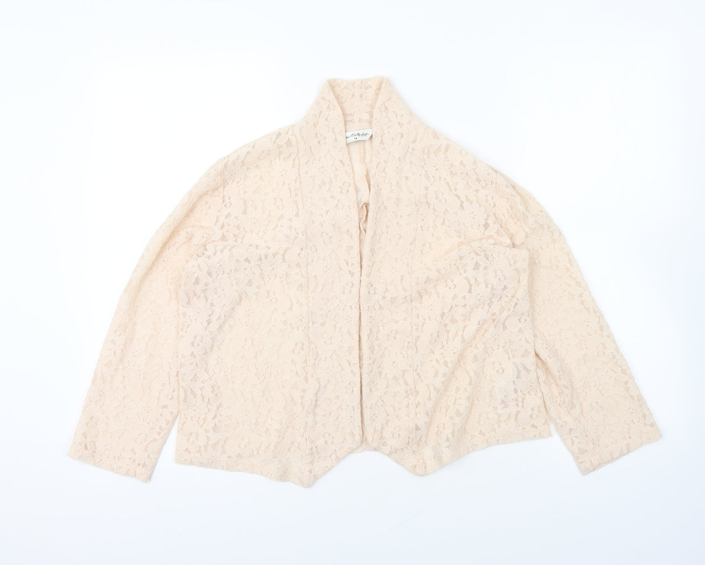 Womens UK Size 14 Miss Selfridge Ivory Cardigan Jumper