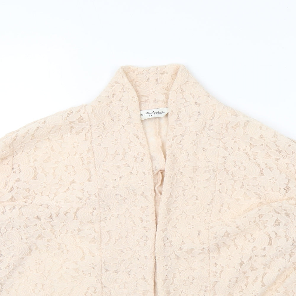 Womens UK Size 14 Miss Selfridge Ivory Cardigan Jumper