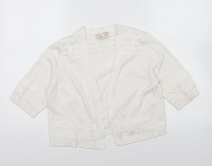 Womens UK Size 10 Per Una White Cardigan Jumper