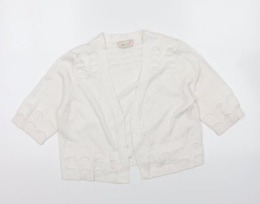 Womens UK Size 10 Per Una White Cardigan Jumper