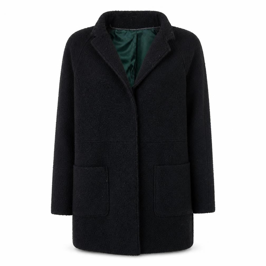 Next Womens Black Jacket Coat Size 12 Button