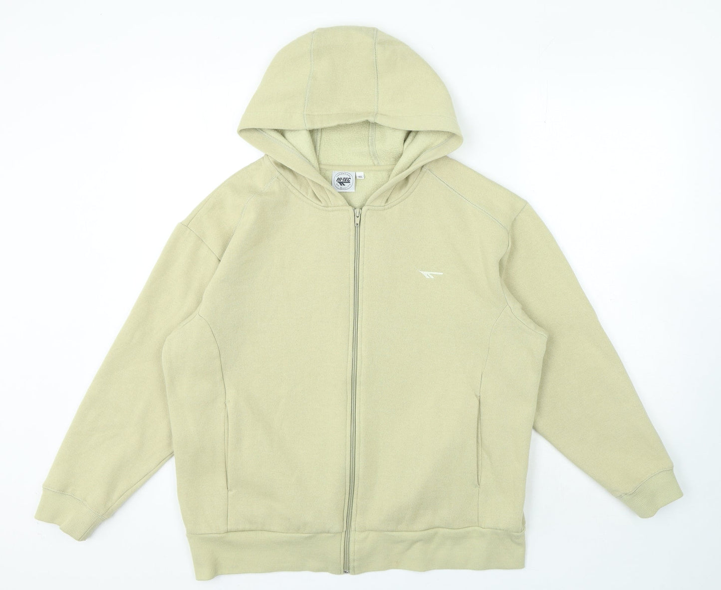 Trademark of Quality Womens Green Round Neck Polyester Full Zip Jumper Size 16