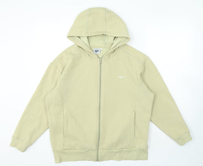 Trademark of Quality Womens Green Round Neck Polyester Full Zip Jumper Size 16