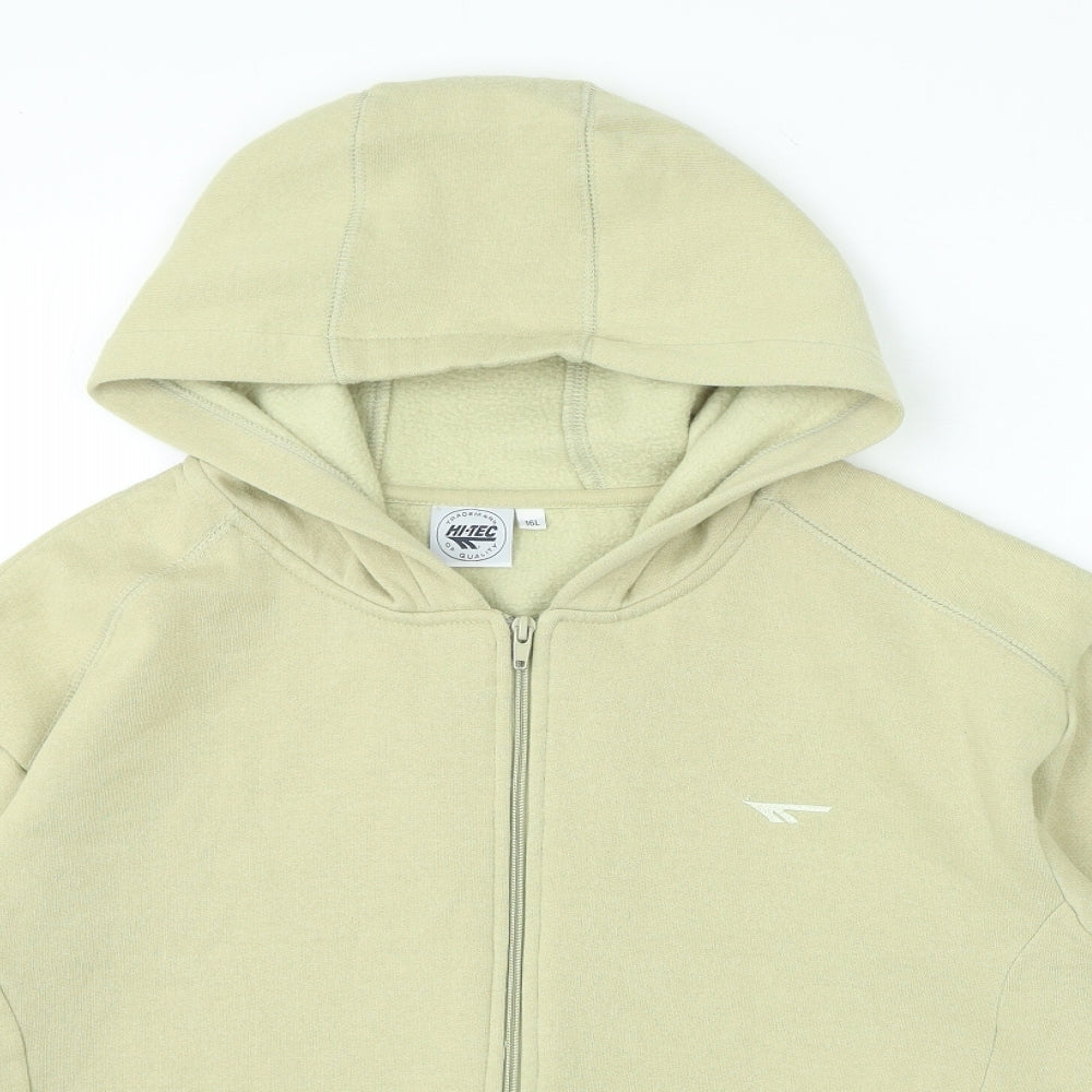 Trademark of Quality Womens Green Round Neck Polyester Full Zip Jumper Size 16