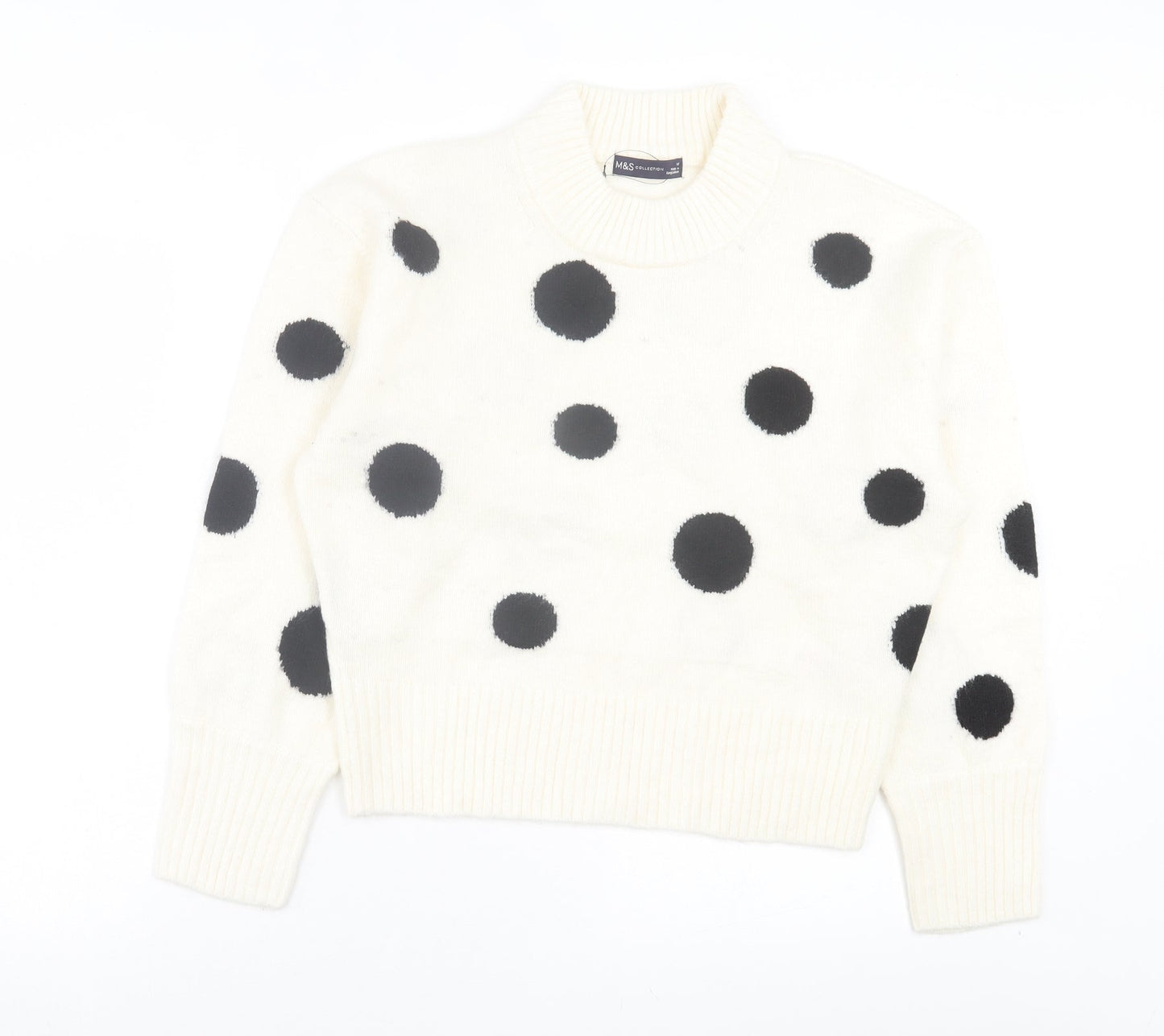 Womens UK Size M Marks and Spencer Ivory Pullover Jumper