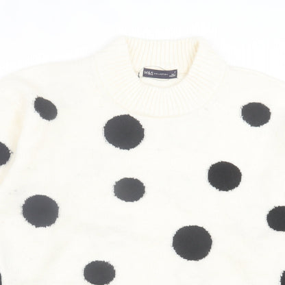 Womens UK Size M Marks and Spencer Ivory Pullover Jumper