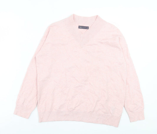 Womens UK Size S Marks and Spencer Pink Pullover Jumper