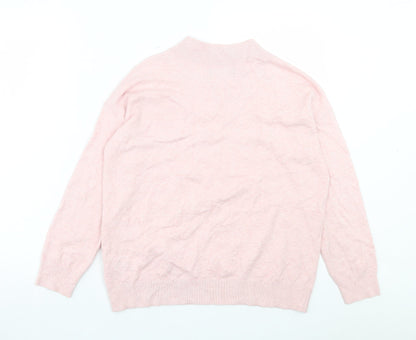 Womens UK Size S Marks and Spencer Pink Pullover Jumper