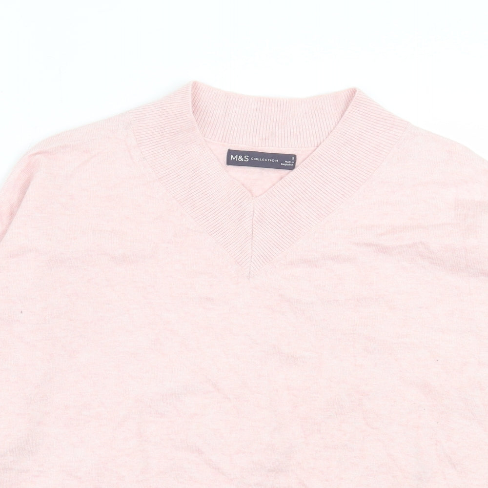 Womens UK Size S Marks and Spencer Pink Pullover Jumper