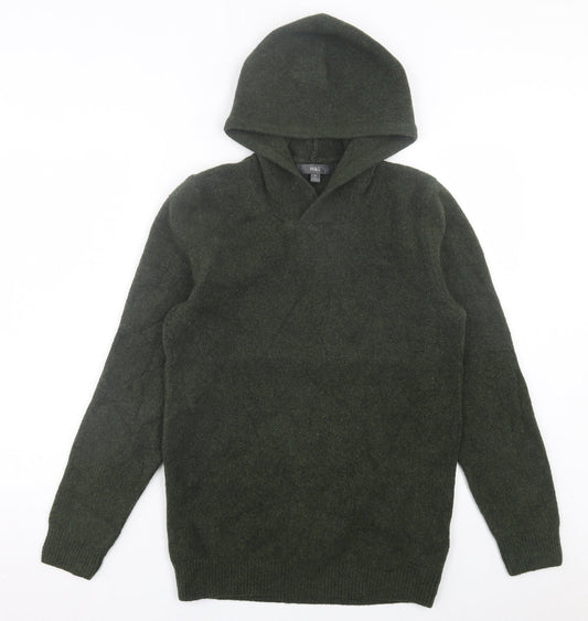 Mens UK Size XS Marks and Spencer Green Pullover Hoodie