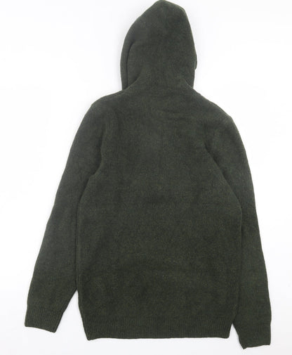 Mens UK Size XS Marks and Spencer Green Pullover Hoodie