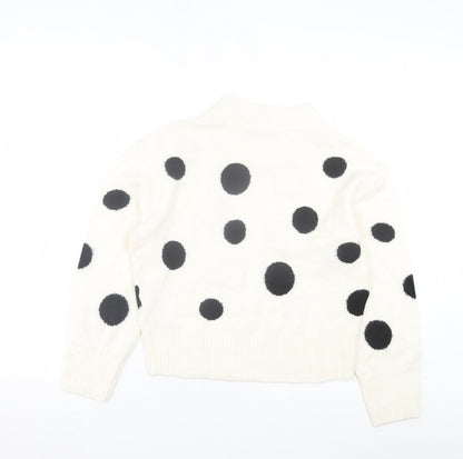 Womens UK Size M Marks and Spencer White Pullover Jumper