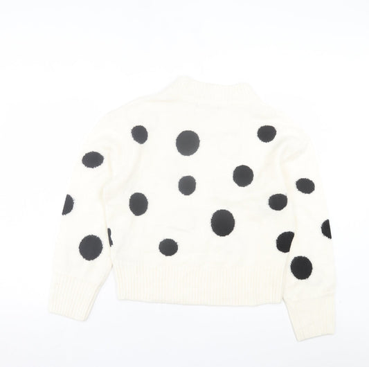 Womens UK Size M Marks and Spencer White Pullover Jumper