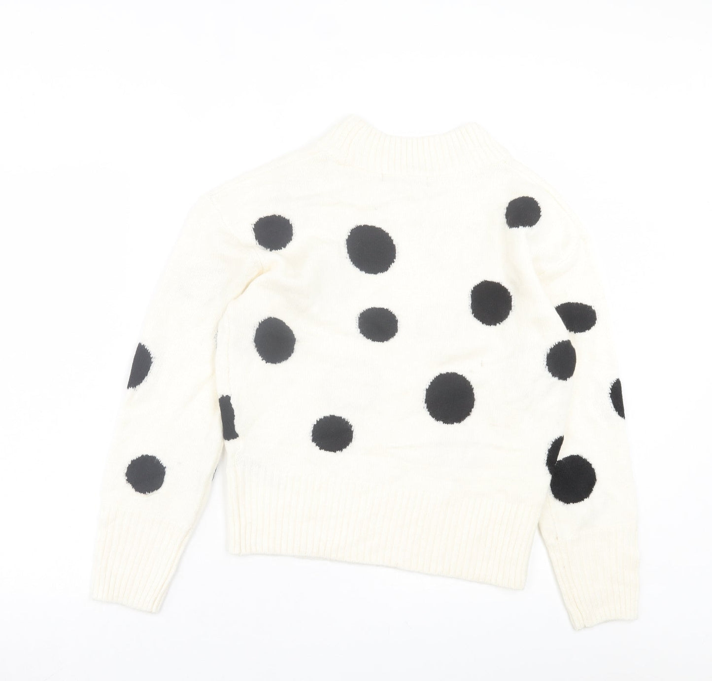 Womens UK Size S Marks and Spencer White Pullover Jumper