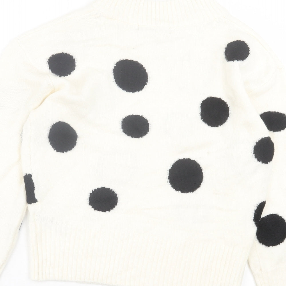 Womens UK Size S Marks and Spencer White Pullover Jumper