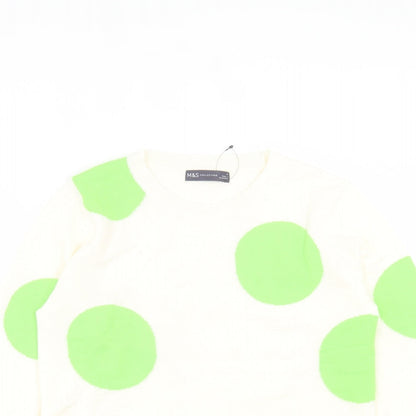 Womens UK Size 8 Marks and Spencer Green Pullover Jumper