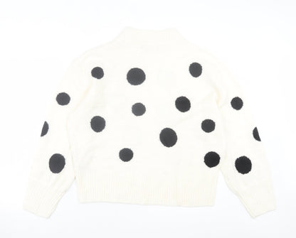 Womens UK Size L Marks and Spencer White Pullover Jumper