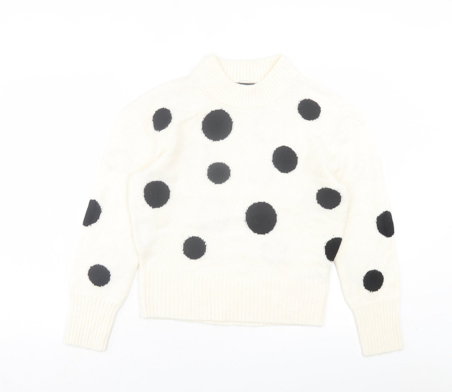 Womens UK Size S Marks and Spencer White Pullover Jumper