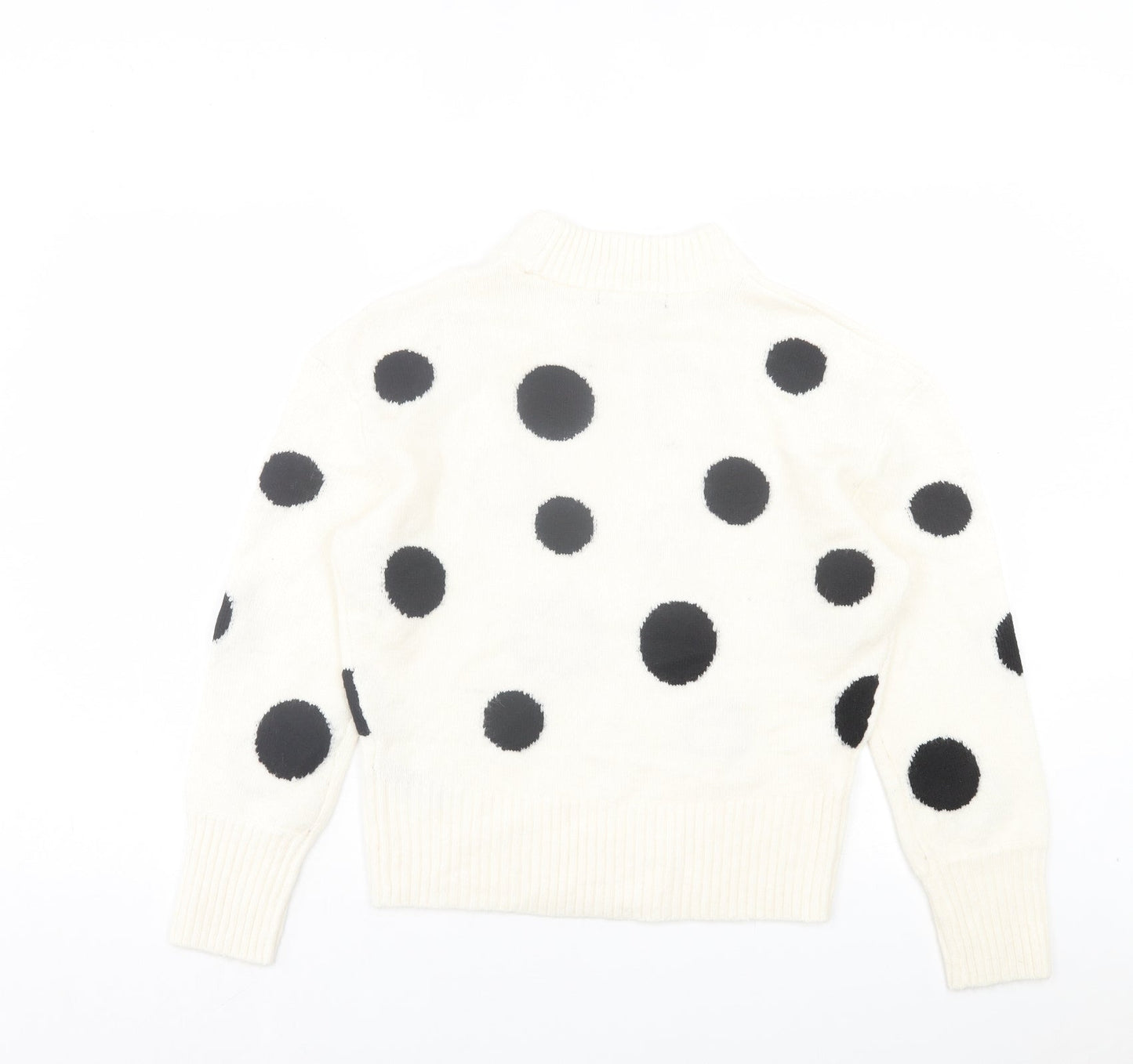 Womens UK Size S Marks and Spencer White Pullover Jumper