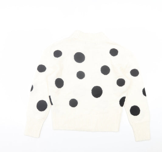 Womens UK Size S Marks and Spencer White Pullover Jumper