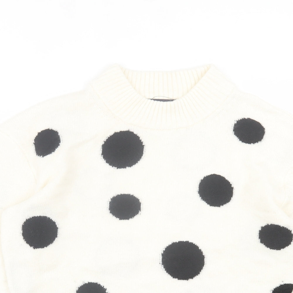 Womens UK Size S Marks and Spencer White Pullover Jumper