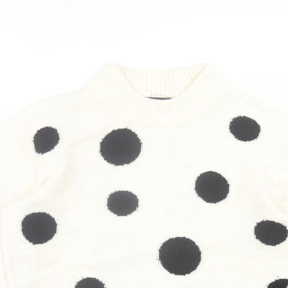 Womens UK Size S Marks and Spencer White Pullover Jumper