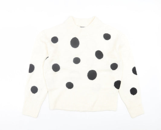 Womens UK Size M Marks and Spencer White Pullover Jumper