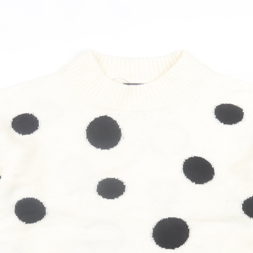 Womens UK Size M Marks and Spencer White Pullover Jumper