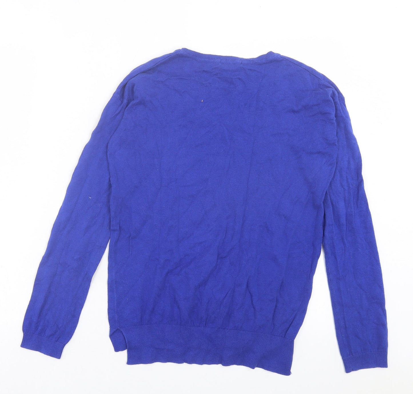 Womens UK Size M Mango Blue Pullover Jumper