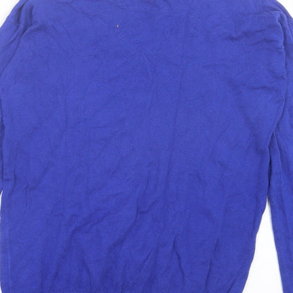 Womens UK Size M Mango Blue Pullover Jumper